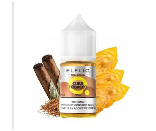 Жидкость солевая ELFLIQ Cuba Tobacco 30 мл 50 мг (Кубинский табак)