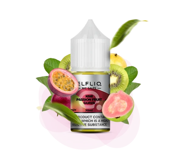 Сольова рідина ELFLIQ Kiwi Passion Fruit Guava 30 мл 50 мг (Ківі з маракуєю та гуавою)
