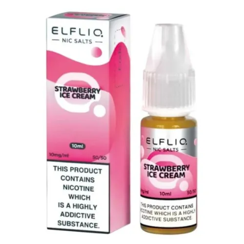 Сольова рідина ELFLIQ Salt Strawberry Snow 10 мл 50 мг (Полуничне морозиво) - Фото 2