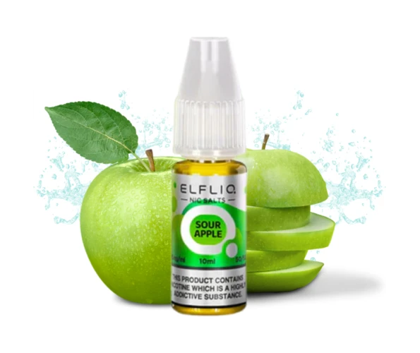 Сольова рідина ELFLIQ Sour Apple 10 мл 50 мг (Кисле яблуко)