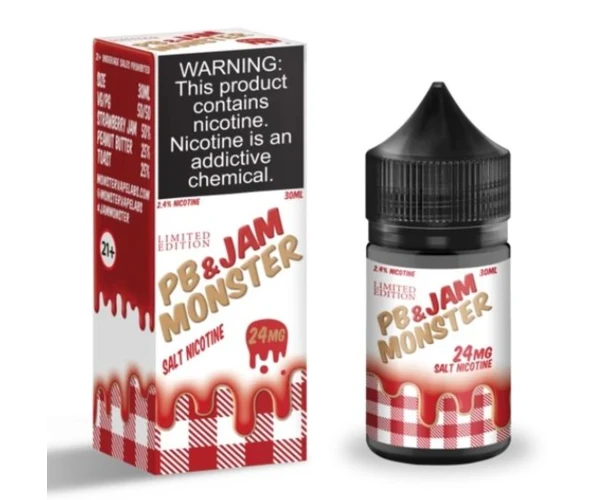Сольова рідина Jam Monster Salt PB LE Strawberry 30 мл