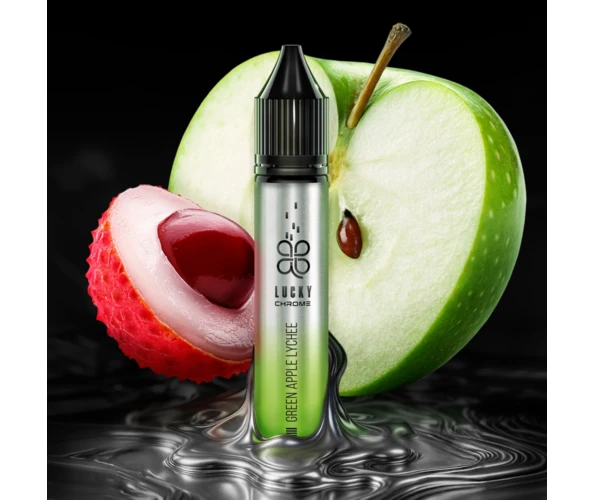 Жидкость солевая LUCKY Chrome Green Apple Lychee 30 мл (Зеленое яблоко + Личи)