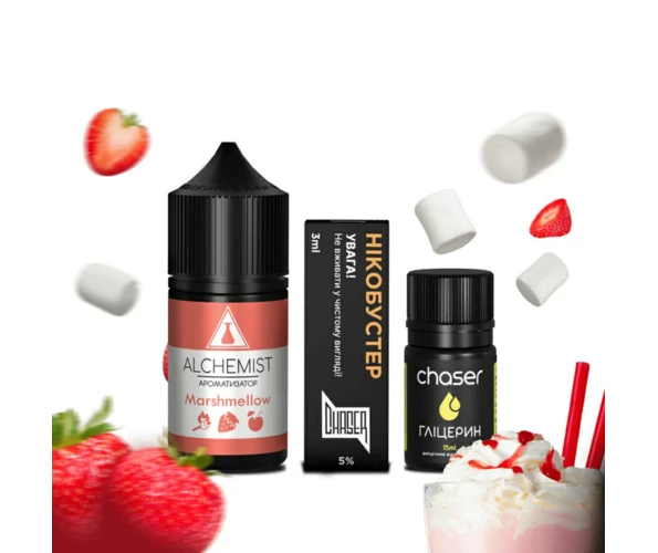 Набор Alchemist Marshmellow 30 мл (Клубничный милкшейк), самозамес