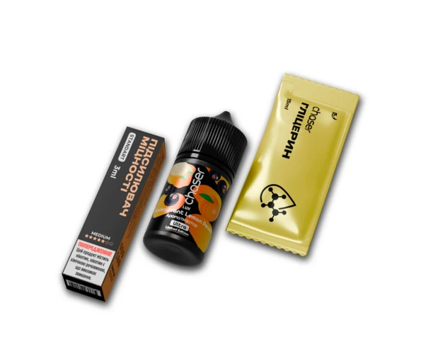 Набор Chaser Lux Blackcurrant Lemon Peach 30 мл (Черная смородина + Лимон + Персик), самозамес