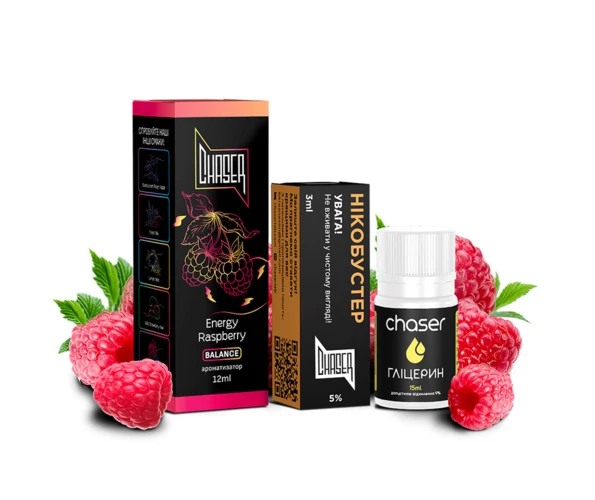 Набір Chaser Black Energy Raspberry 30 мл (Малиновий енергетик), самозаміс