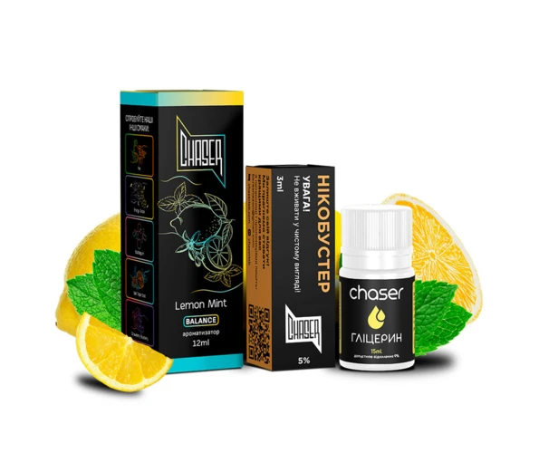 Набор Chaser Black Lemon Mint 30 мл (Лимон + Мята), самозамес