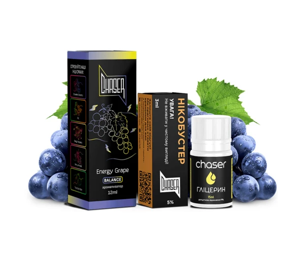 Набір Chaser Black Energy Grape 30 мл (Виноградний енергетик), самозаміс