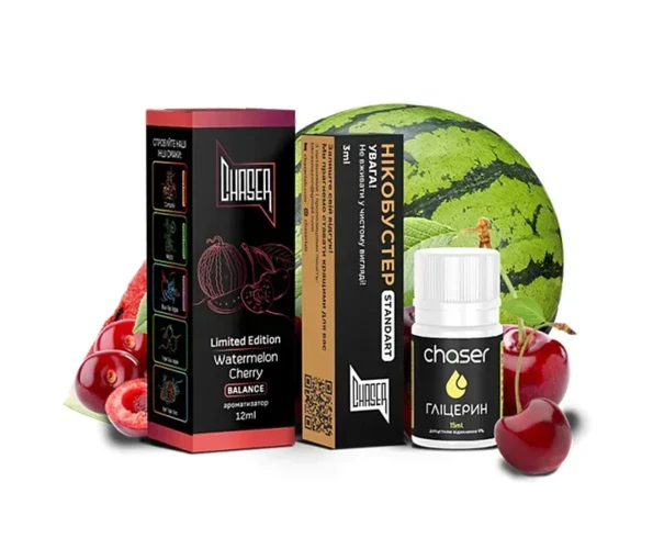 Набор Chaser Black Watermelon Cherry 30 мл (Арбуз + вишня), самозамес