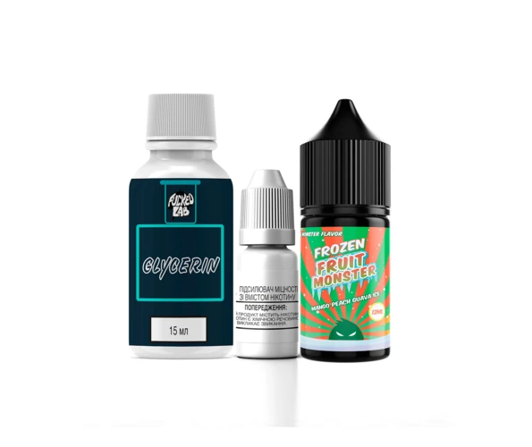 Набор Jam Monster Frozen Fruit Mango Peach Guava Ice 30 мл (манго + персик + гуава + лід), самозаміс