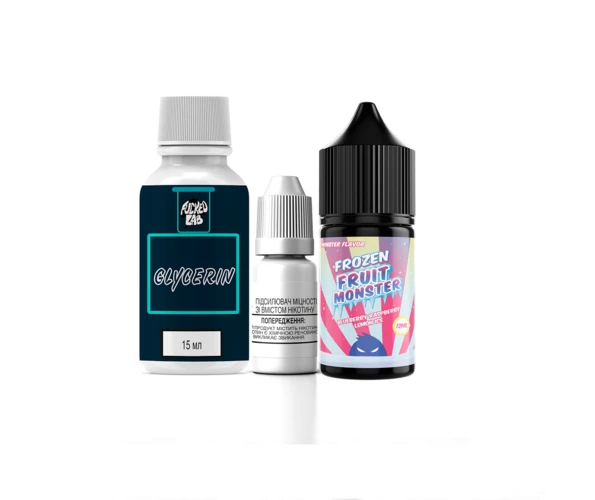 Набор Jam Monster Frozen Fruit Blueberry Raspberry Lemon Ice 30 мл (черника + малина + лимон), самозамес