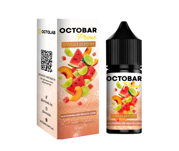 Набор OCTO BAR Prime Watermelon Peach Lime 30 мл (Арбуз + Персик + Лайм), самозамес