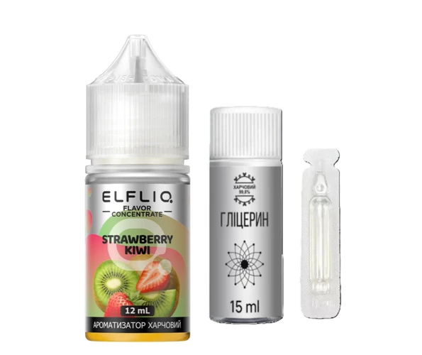 Набор Elfliq Strawberry Kiwi 30 мл (Клубника + Киви), самозамес