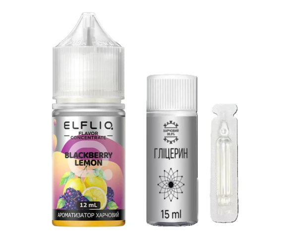 Набор Elfliq Blackberry Lemon 30 мл (Ежевика + Лимон), самозамес
