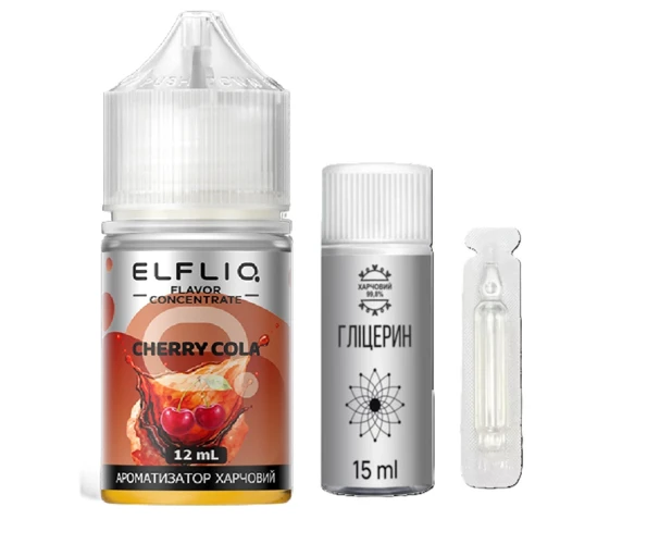 Ароматизатор Elfliq Cherry Cola 12 мл (Вишнева кола), самозаміс