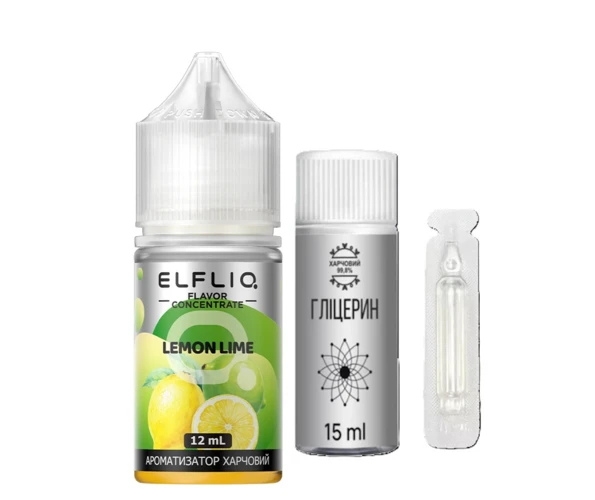 Ароматизатор Elfliq Lemon Lime 12 мл (Лимон + Лайм), самозаміс