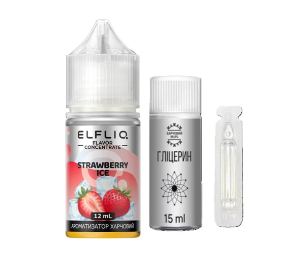 Ароматизатор Elfliq Strawberry Ice 12 мл (Клубника), самозамес