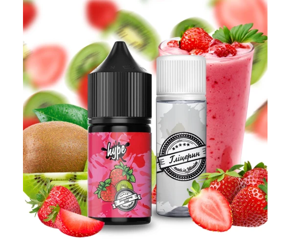 Набір Hype Kit Strawberry Kiwi 30 мл (Полуниця + Ківі), самозаміс