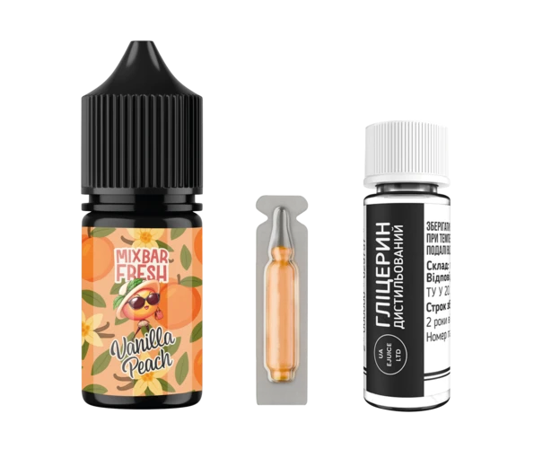 Набор Mix Bar Fresh Vanilla Peach 30 мл (Ванильный персик), самозамес