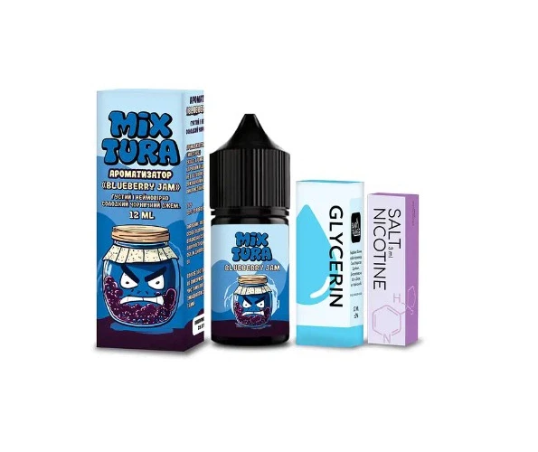 Набор Mixtura Salt Blueberry Jam 30 мл 5% (Черничный джем) самозамес