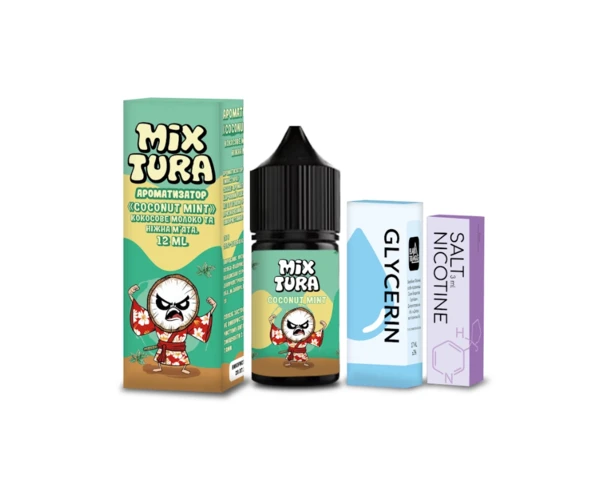 Набор Mixtura Salt Coconut Mint 30 мл 5% (Кокос + Мята) самозамес