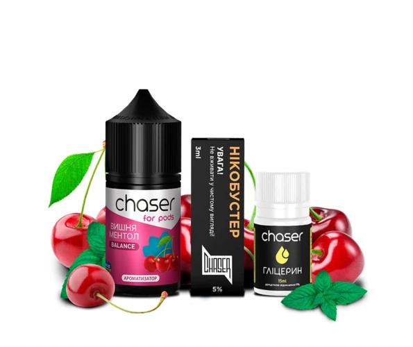Набір Chaser For Pods Вишня Ментол 10 мл, самозаміс