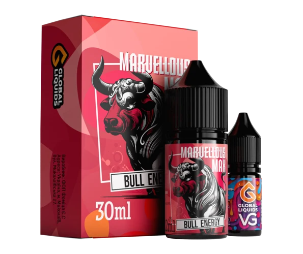 Набор Marvellous Max Bull Energy 30 мл (Енергетик), самозамес