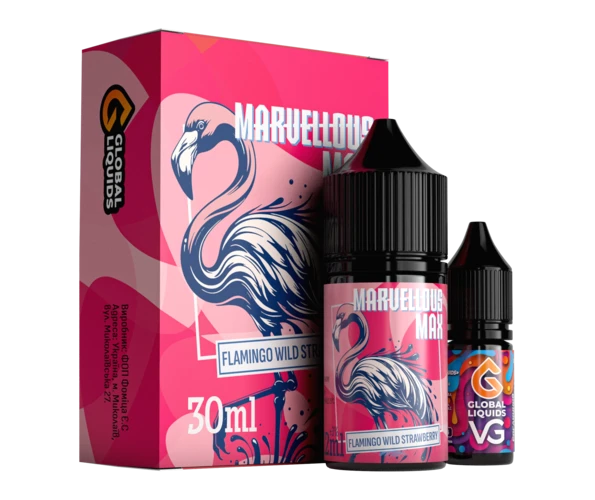 Набір Marvellous Max Flamingo Wild Strawberry 30 мл (Суниця), самозаміс
