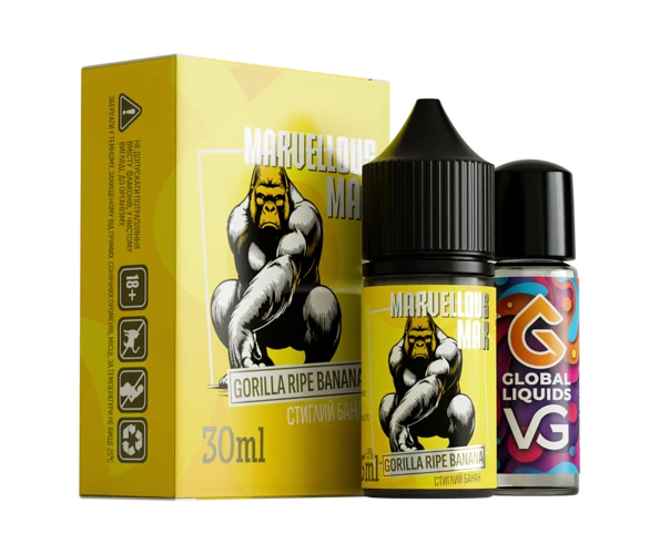 Набір Marvellous Max Gorilla Ripe Banana 30 мл (Банан), самозаміс