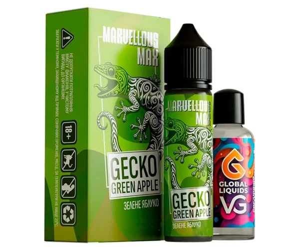 Набор Marvellous Max Gecko Green Apple 30 мл (Зеленое яблоко), самозамес