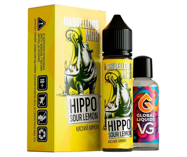 Набір Marvellous Max Hippo Sour Lemon 30 мл (Лимон), самозаміс