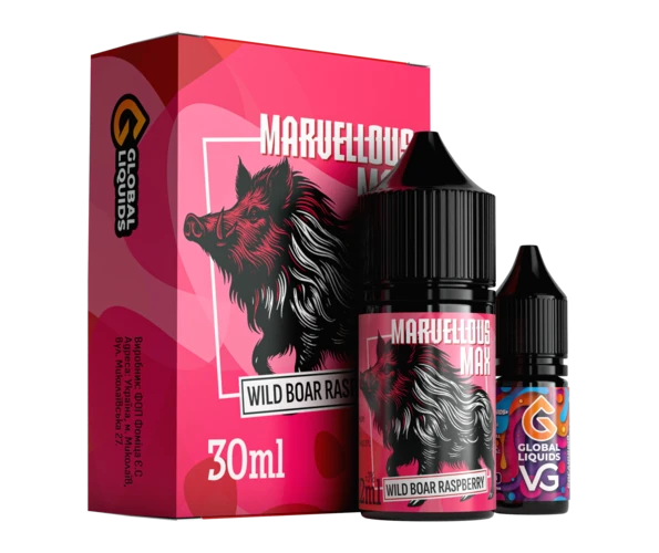 Набор Marvellous Max Wild Boar Raspberry 30 мл (Малина), самозамес