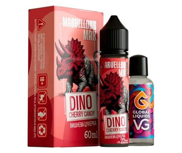 Набор Marvellous MAX Dino Cherry Candy 60 мл (Вишневая конфета), самозамес
