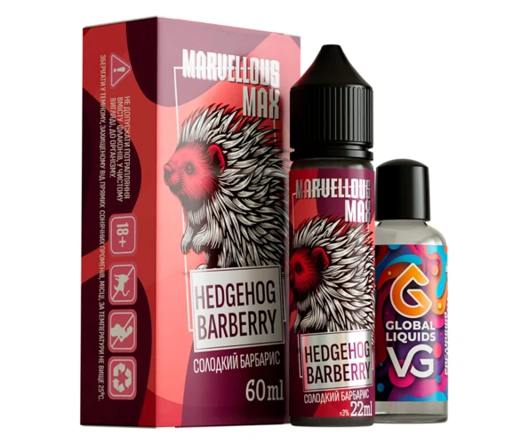 Набір Marvellous Max Hedgehog Sweet Barberry 60 мл (Барбарис), самозаміс