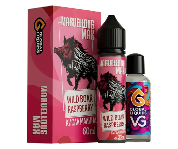 Набор Marvellous MAX Wild Boar Raspberry 60 мл (Малина), самозамес