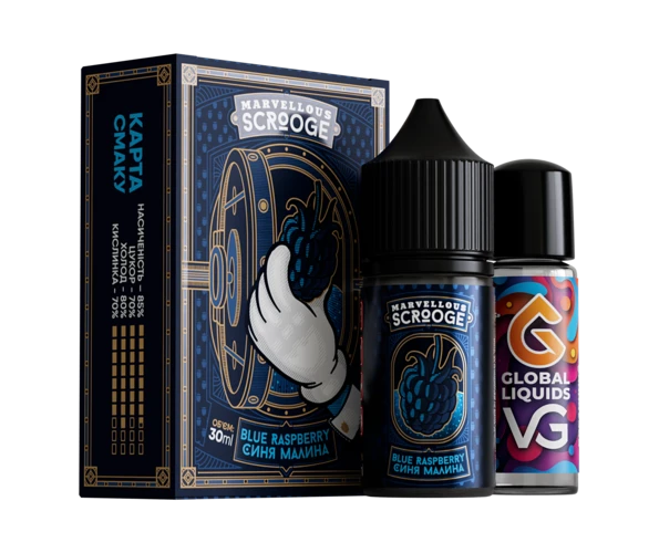 Набор Marvellous Scrooge Blue Raspberry 30 мл (Голубая малина), самозамес