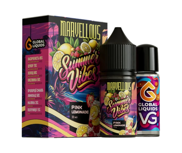 Набір Marvellous Summer Vibes Pink Lemonade 30 мл (Лимонад з ягід), самозаміс