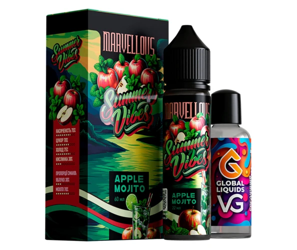 Набор Marvellous Summer Vibes Apple Mojito 60 мл (Яблочный мохито), самозамес