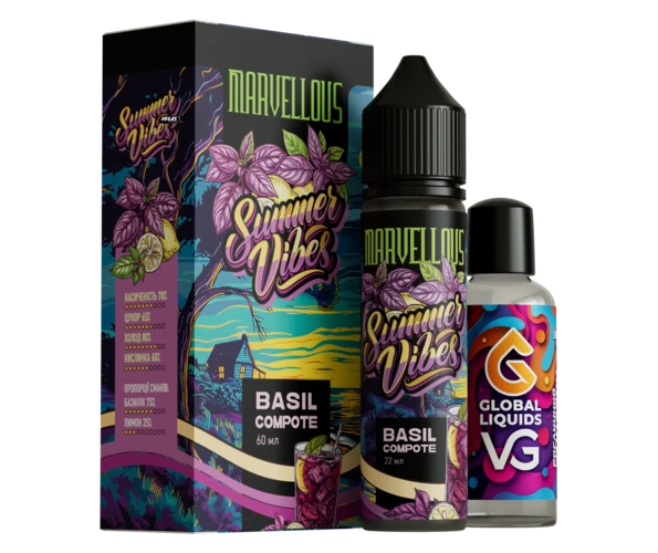 Набір Marvellous Summer Vibes Basil Compot 60 мл (Базилік Компот), самозаміс