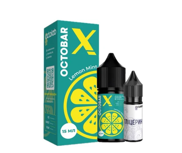 Набор OCTO BAR X Lemon Mint 50 мг 30 мл (Лимон + Мята), самозамес