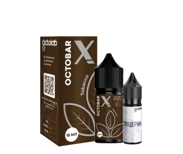 Набор OCTO BAR X Tobacco 50 мг 30 мл (Табак), самозамес