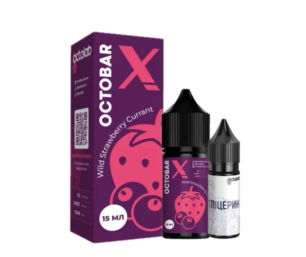 Набор OCTO BAR X Wild Strawberry Currant 50 мг 30 мл (Земляника + Смородина), самозамес