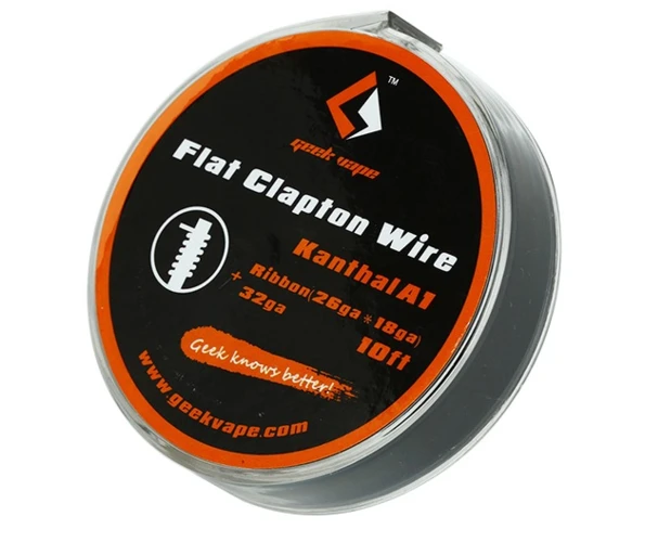 Проволока 10ft GeekVape Kanthal A1 Flat Clapton Wire, Ribbon(26GAx18GA)+32GA 