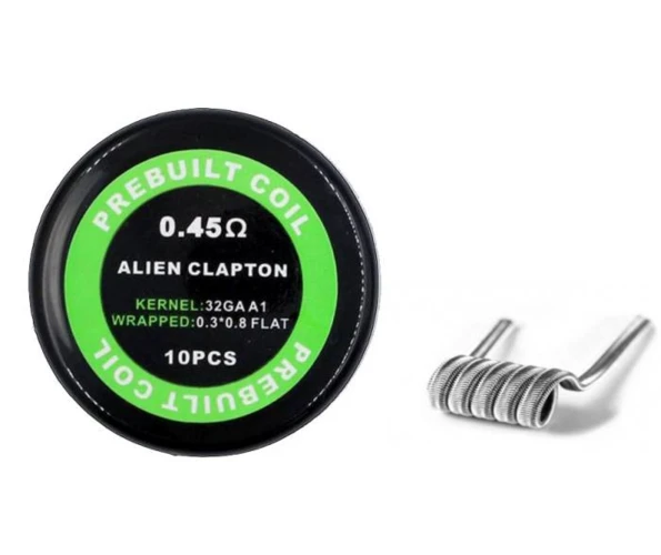 Спираль Alien Clapton 32GA A1+0.3*0.8 Flat 5 вит. 0.45 Ом