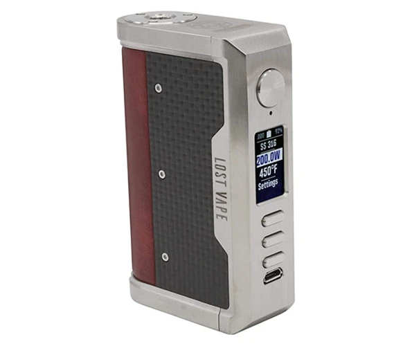 Lost Vape Centaurus DNA 250C SS Cowhide Tactile Carbon Fiber Под система