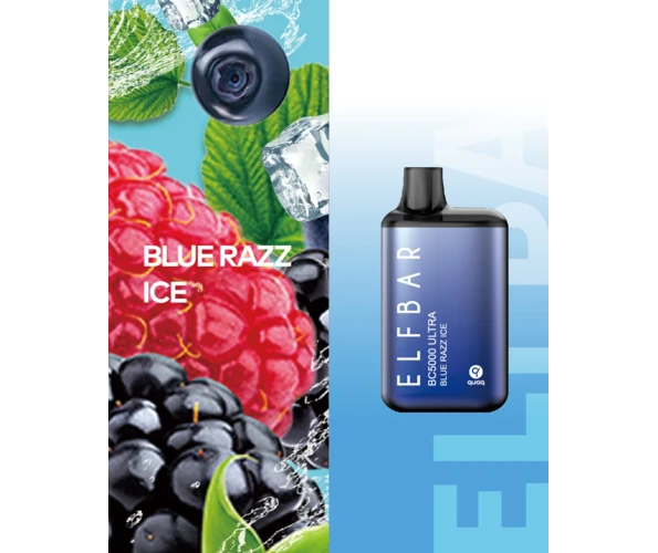 Одноразка Pod Elf Bar BC5000 Ultra 13 мл 5% Blue Razz Ice (Малина)