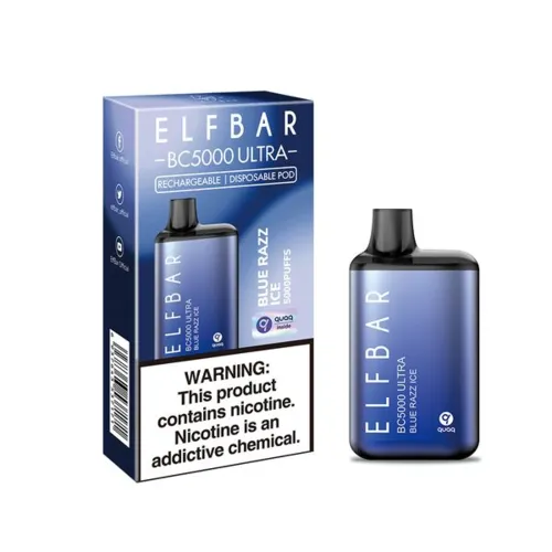 Одноразка Pod Elf Bar BC5000 Ultra 13 мл 5% Blue Razz Ice (Малина) - Фото 4
