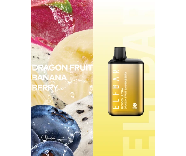 Одноразка Pod Elf Bar BC5000 Ultra 13 мл 5% Dragon Fruit Banana Berry (Тропічні фрукти) - Фото 5