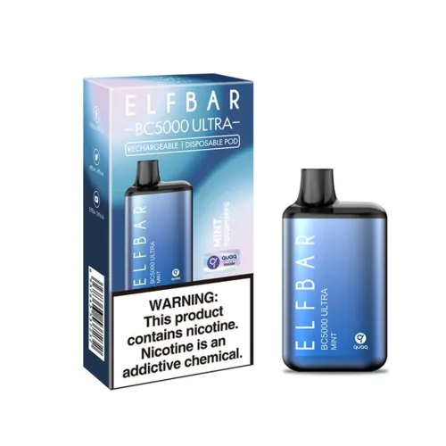 Одноразка Pod Elf Bar BC5000 Ultra 13 мл 5% Mint (М'ята) - Фото 4