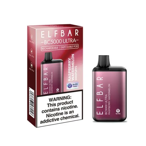 Одноразка Pod Elf Bar BC5000 Ultra 13 мл 5% Raspberry Watermelon (Малина + кавун) - Фото 4
