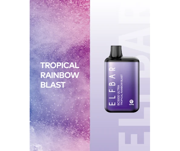 Одноразка Pod Elf Bar BC5000 Ultra 13 мл 5% Tropical Rainbow Blast (Єкзотичні тропічні фрукти) - Фото 2